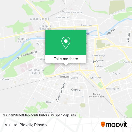 Vik Ltd. Plovdiv map