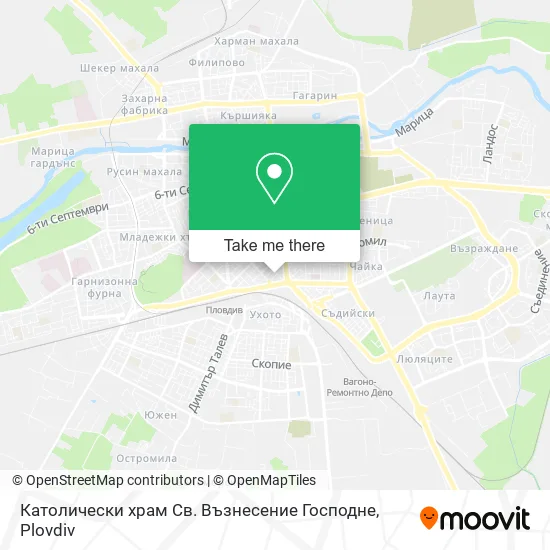 Карта Католически храм Св. Възнесение Господне