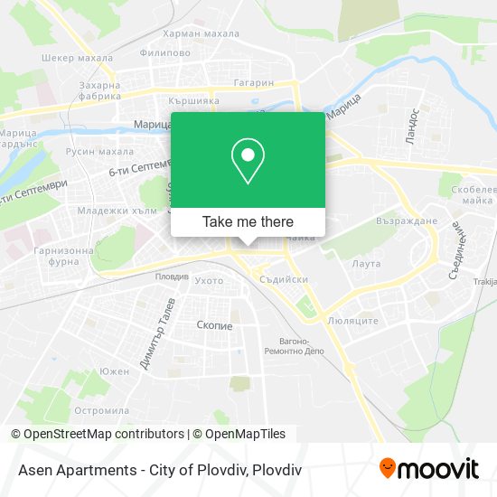 Карта Asen Apartments - City of Plovdiv