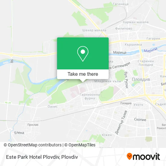 Карта Este Park Hotel Plovdiv