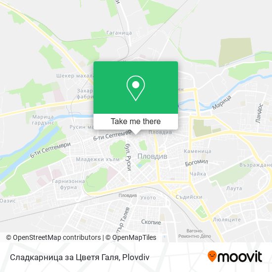 Сладкарница за Цветя Галя map