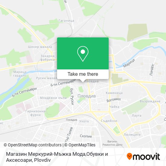 Магазин Меркурий-Мъжка Мода,Обувки и Аксесоари map
