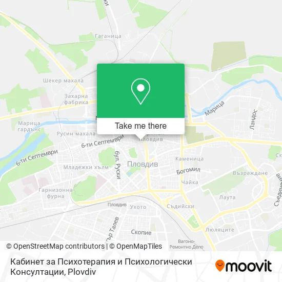 Карта Кабинет за Психотерапия и Психологически Консултации