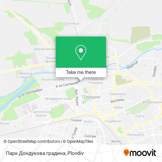 Парк Дондукова градина map