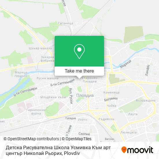Карта Детска Рисувателна Школа Усмивка Към арт център Николай Рьорих