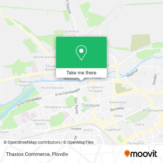 Thasios Commerce map