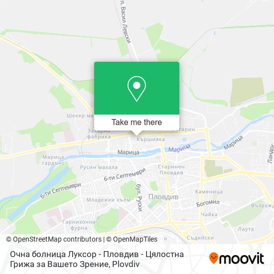 Очна болница Луксор - Пловдив - Цялостна Грижа за Вашето Зрение map