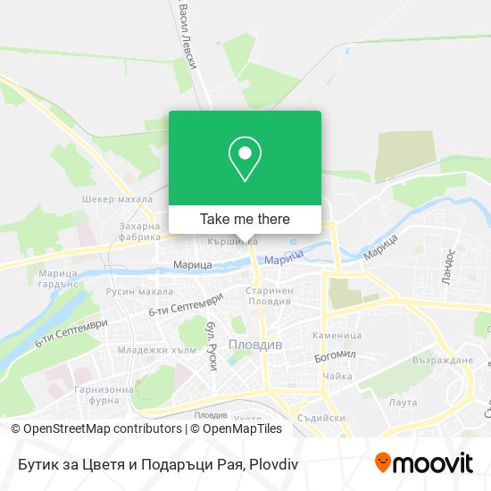 Бутик за Цветя и Подаръци Рая map