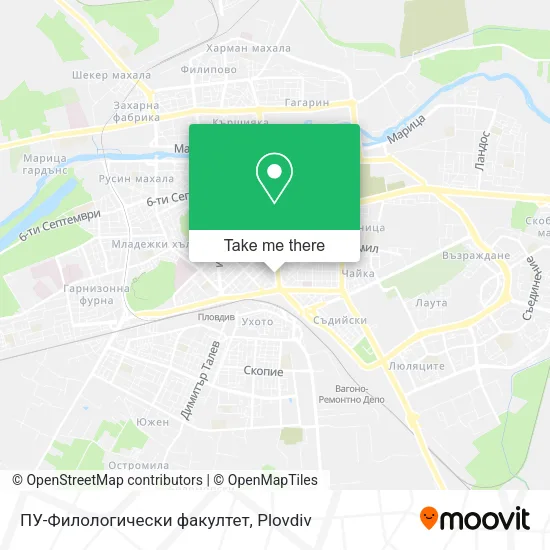 Карта ПУ-Филологически факултет