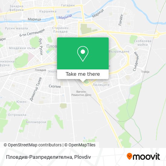 Пловдив-Разпределителна map
