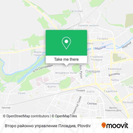 Карта Второ районно управление Пловдив