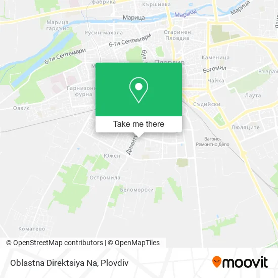 Карта Oblastna Direktsiya Na