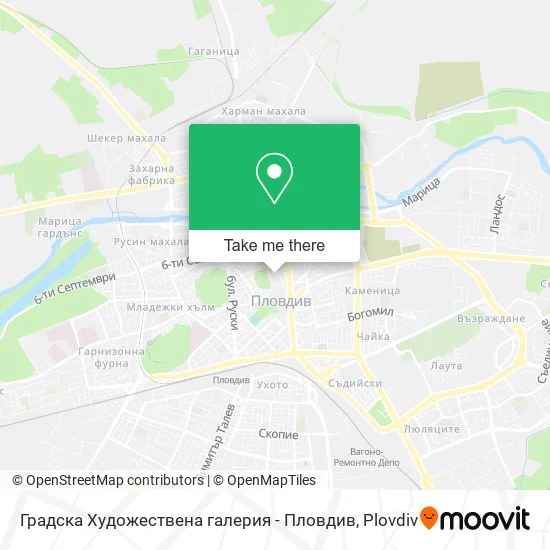Карта Градска Художествена галерия - Пловдив