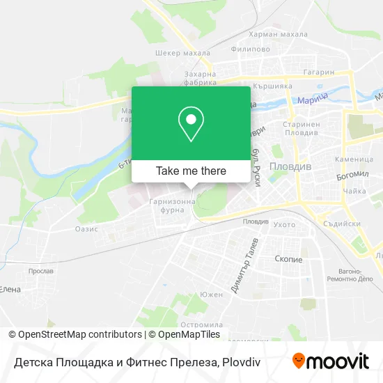 Карта Детска Площадка и Фитнес Прелеза