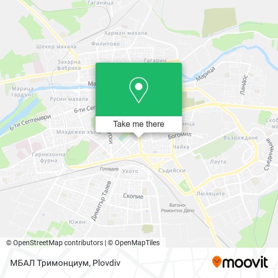 МБАЛ Тримонциум map