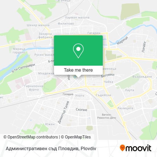 Карта Административен съд Пловдив