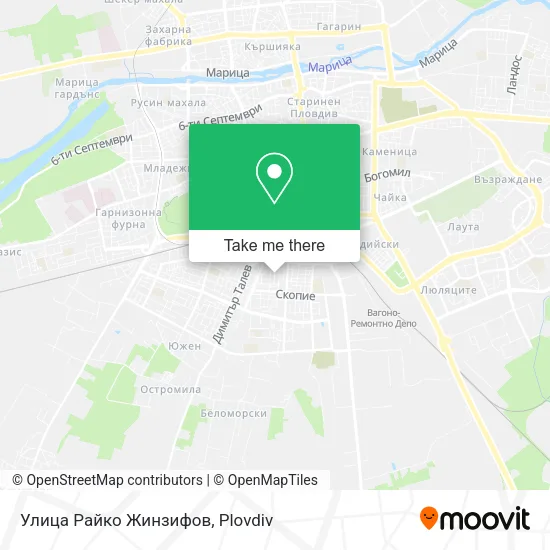 Карта Улица Райко Жинзифов