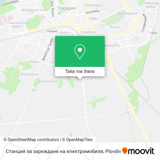 Карта Станция за зареждане на електромобили
