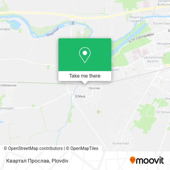 Карта Квартал Прослав