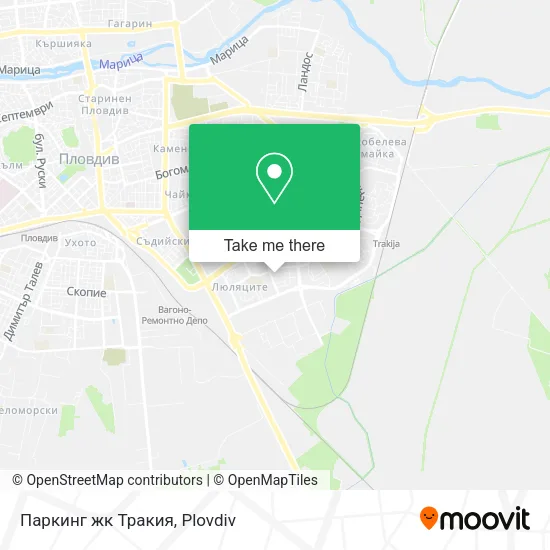 Карта Паркинг жк Тракия