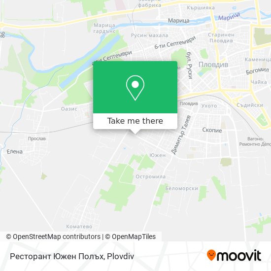 Ресторант Южен Полъх map