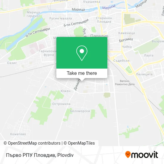 Карта Първо РПУ Пловдив