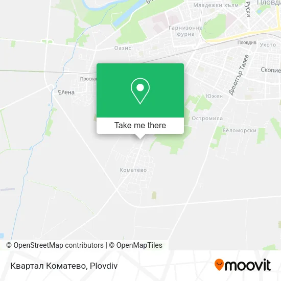 Карта Квартал Коматево