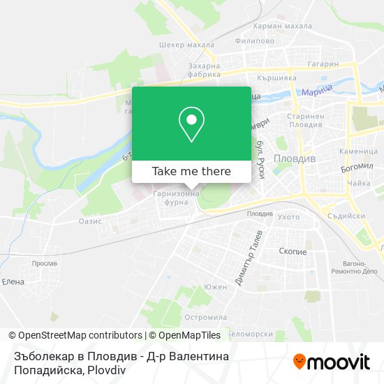 Зъболекар в Пловдив - Д-р Валентина Попадийска map