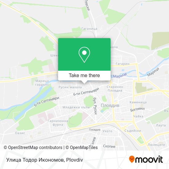Карта Улица Тодор Икономов