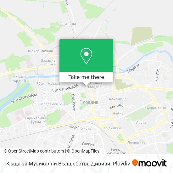 Карта Къща за Музикални Вълшебства Дивизи