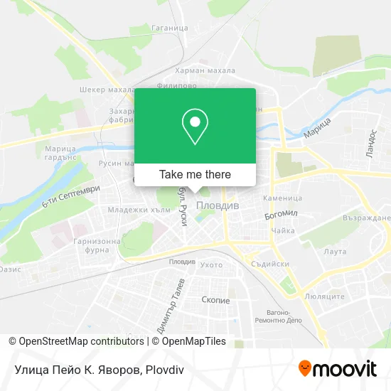 Карта Улица Пейо К. Яворов
