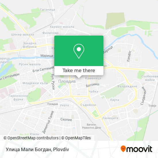 Улица Мали Богдан map