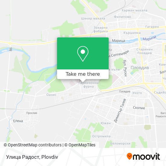 Улица Радост map