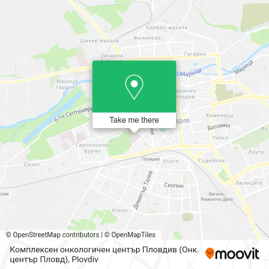 Карта Комплексен онкологичен център Пловдив (Онк. център Пловд)
