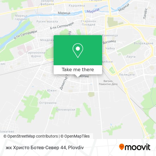 жк Христо Ботев-Север 44 map