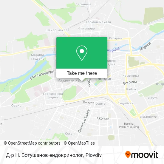 Карта Д-р Н. Ботушанов-ендокринолог