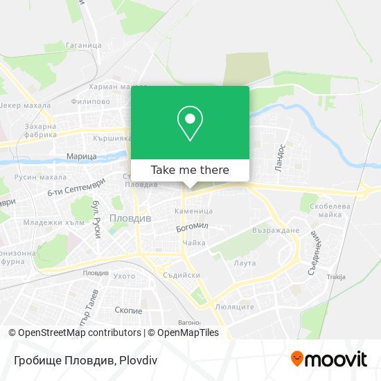 Гробище Пловдив map