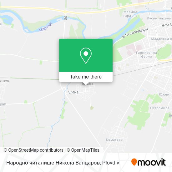 Карта Народно читалище Никола Вапцаров