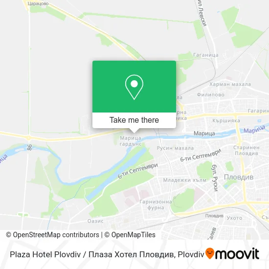 Карта Plaza Hotel Plovdiv / Плаза Хотел Пловдив