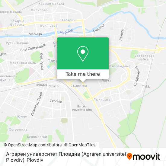 Аграрен университет Пловдив (Agraren universitet Plovdiv) map