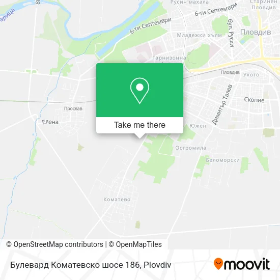 Карта Булевард Коматевско шосе 186