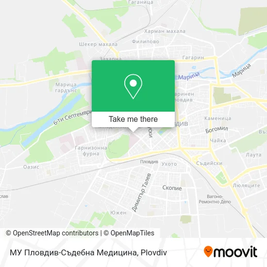 Карта МУ Пловдив-Съдебна Медицина
