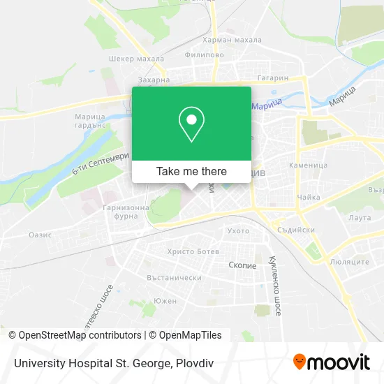 University Hospital St. George map