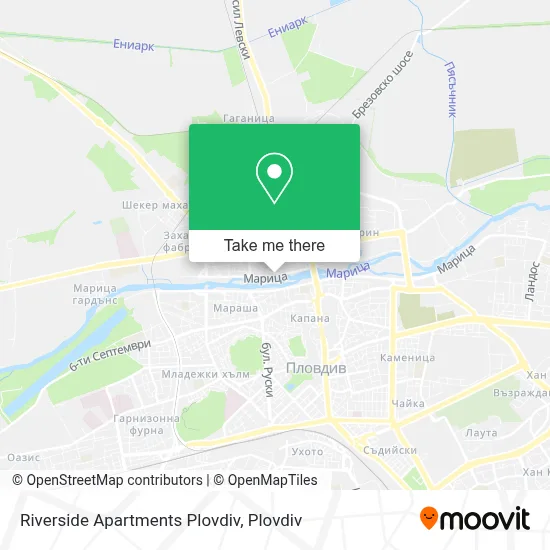 Riverside Apartments Plovdiv map