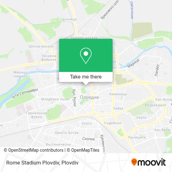Rome Stadium Plovdiv map