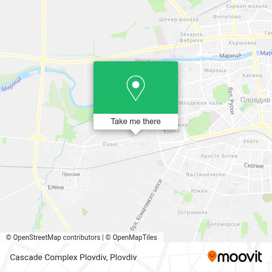 Cascade Complex Plovdiv map