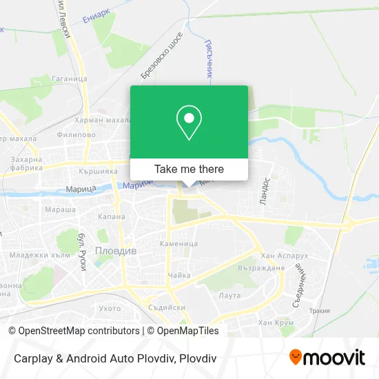 Carplay & Android Auto Plovdiv map