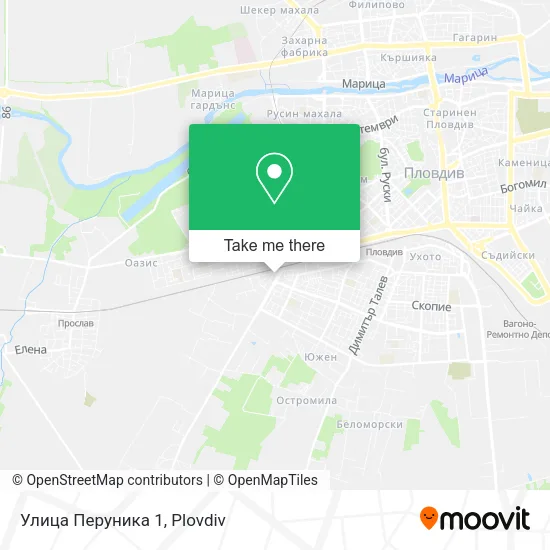 Карта Улица Перуника 1