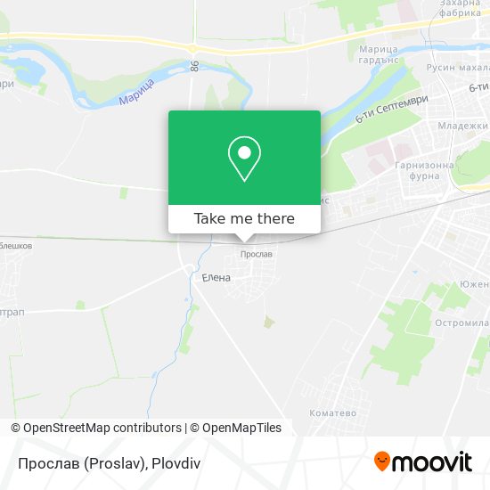 Прослав (Proslav) map