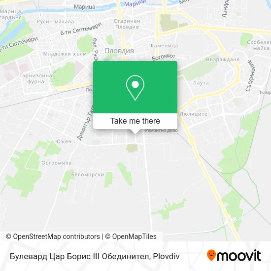 Карта Булевард Цар Борис III Обединител
